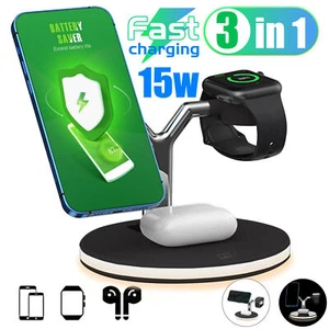3-in-1-Dockingstation für kabelloses Ladegerät Für Apple Watch iPhone 12 - Zdjęcie 1 z 9