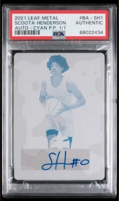 SCOOT HENDERSON 1/1 Automático - PSA Auténtico PLACA DE IMPRESIÓN 2021 Hoja Metal - SCOOTA Foto 1 de 4