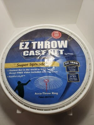 Red fundida de pesca Fitec International Ez Throw 1000 4'X3/8" súper esparcidor deportivo Foto 1 de 4