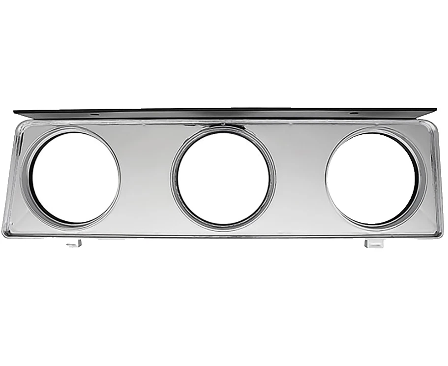 1970 1971 1972 OLDSMOBILE 442 CUTLASS SUPREME DASH GAUGE BEZEL CHROME/BLACK - Image 1 of 1