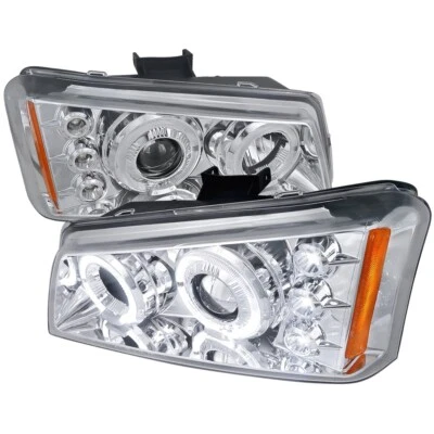 Chrome Housing Projector Halo Headlight 03-06 Chevy Silverado 1500 2500 3500 - Image 1 of 4