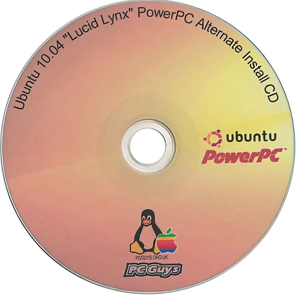 Ubuntu 10.04 Lucid Lynx PowerPC Alternate Install CD Apple Mac G3 G4 G5 iMac - Image 1 of 1