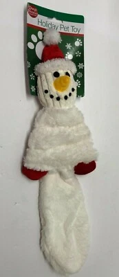 Duke's Holiday Snowman Crinkly Squeeky Plush Dog Puppy Toy - Image 1 of 3