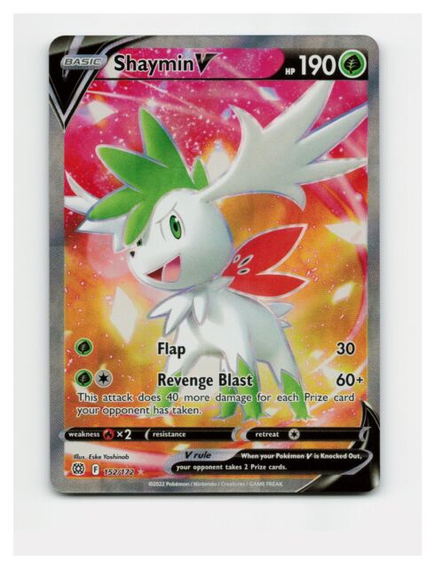 Shaymin V ULTRA RARE card 13/172 SWSH Brilliant Stars 2022 Pokemon TCG NM/LP