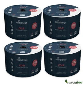 200 Mediarange Blank CD CD-R 52x 700MB 80min discs MR207  Hardcore tube - Afbeelding 1 van 2