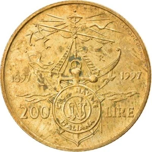 Italy | 200 Lire Coin | Naval League | Km:186 | 1997 - Picture 1 of 10