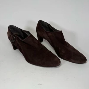 Stuart Weitzman Ankle Boots Suede Brown Women Size 6.5  - Picture 1 of 8