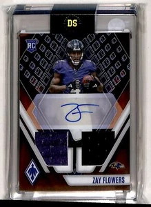 2023 Panini Phoenix RPS Rookie Auto Dual Jersey Seismic Zay Flowers RC Auto - Picture 1 of 2