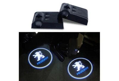 ✅✅ LED SOTTOPORTA SOTTO PORTA PER TUTTE AUTO CON LOGO PEUGEOT A BATTERIA FACILI✅ - Immagine 1 di 4