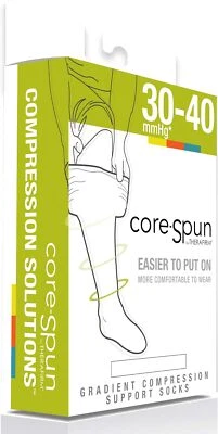 Core-Spun TheraFirm X-Static Knee High Socks Compression 30-40 Pick Size & Color - Image 1 of 4