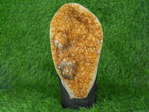 Natural Citrine Druze On Cement Base 3.38 Kg From Brazil - Picture 1 of 8