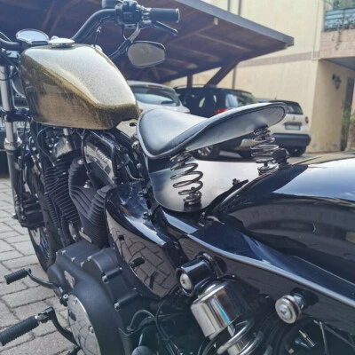 Bobber Spring Solo Seat Saddle For Harley Sportster Forty-eight 48 XL 1200 883 M - Изображение 1 из 4