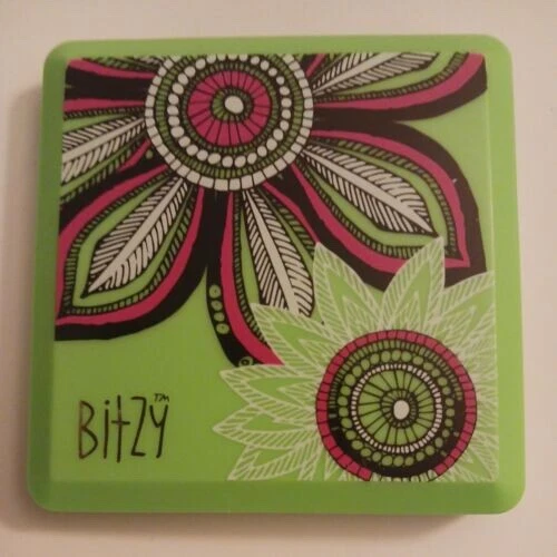 Bitzy Floral Custom Makeup Compact Case-  New FREE SHIPPING - Image 1 of 1