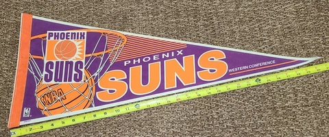 Vintage Phoenix Suns Pennant Western Division Wincraft 1990s 30" NBA Flag Cover