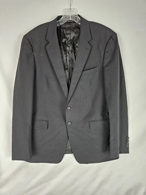Prada Blazer Jacket Made In Italy Wool Blend Mens 42 Black Pin Striped Lined  - Image 1 of 4