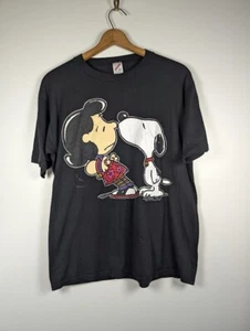 Vintage Peanuts Snoopy T Shirt Size XL 80s 90s Jerzees Lucy Love Single Stitch - Picture 1 of 9