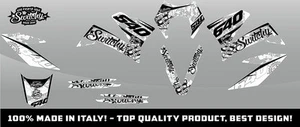 KIT ADESIVI GRAFICHE #CAMOSPLATTER WHITE per moto 640 SMC 2005 2006 2007 DEKOR - Picture 1 of 1