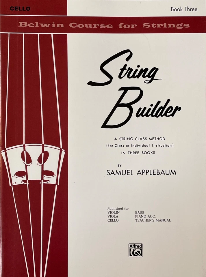 Belwin Course For Strings Series String Builder for Cello Book Three 3 Book - Image 1 of 4
