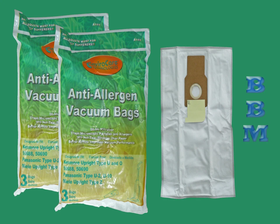 6 мешков для пылесоса HEPA Kenmore O U L 5068 5069 Miele тип Z Panasonic U-2 Sanyo PU1 - Изображение 1 из 1