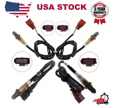 4x Sensor de oxígeno arriba+abajo para Audi A8 Quattro 4,0 L 2013 2014 2015 2016 2017 2018 Foto 1 de 4