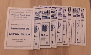 Preston North End 1967/68 Auswahl Heimliga Programme aus Menü - Bild 1 von 11