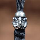 Stormtrooper EDC Helmet Parcord Knife Beads Lanyard White Brass DIY Rope Pendant