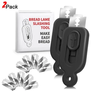 2pack Bread Lame Dough Scoring Tool - Push-Pull Handle for Perfect Bread Scor - Picture 1 of 11