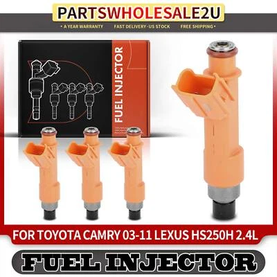 Nuevo inyector de combustible 4 piezas para Toyota Camry 2003-2011 Lexus HS250h 2010-2012 L4 2,4 L Foto 1 de 4