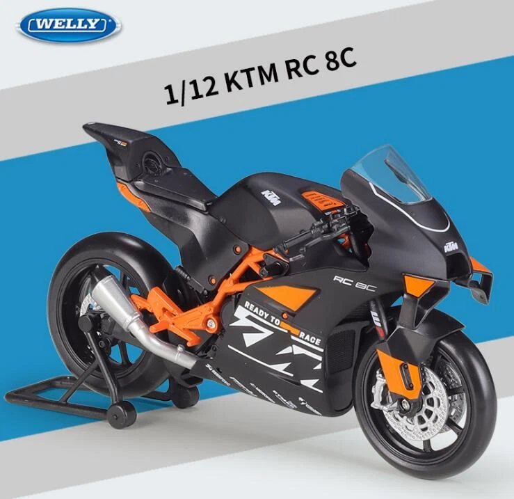 Free Shipping Welly 1:12 KTM RC8C Motorcycle Model Bike New in Box - Image 1 of 4