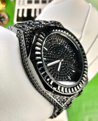 Reloj Montres Prestige para hombre de cuarzo con gemas de metal negro esfera de cobre MPW-0165 WR30M Foto 1 de 4