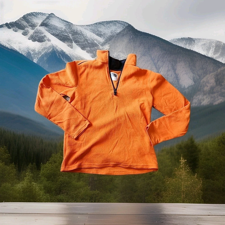 Chaqueta pulóver de lana naranja con cremallera Layer8 1/4 grande para mujer Foto 1 de 4