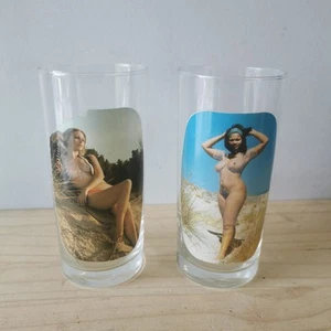 2 Vintage Pin Up Gläser - Bild 1 von 8