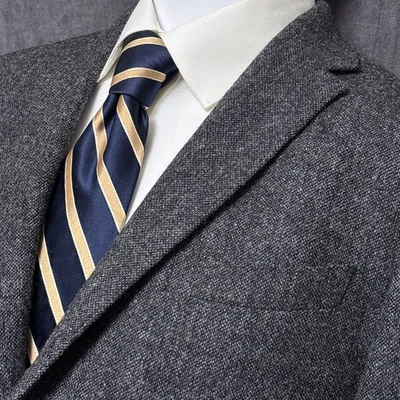 Abrigo Deportivo Tommy Hilfiger 42L Gris Lana Luna Heritage Portugal Blazer Tweed Hiedra Foto 1 de 4