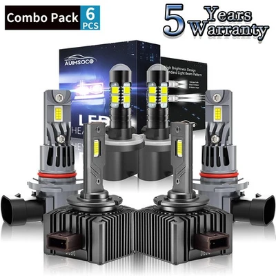 Faro LED de haz alto bajo antiniebla blanco frío para Cadillac Seville 2001-2004 Foto 1 de 4