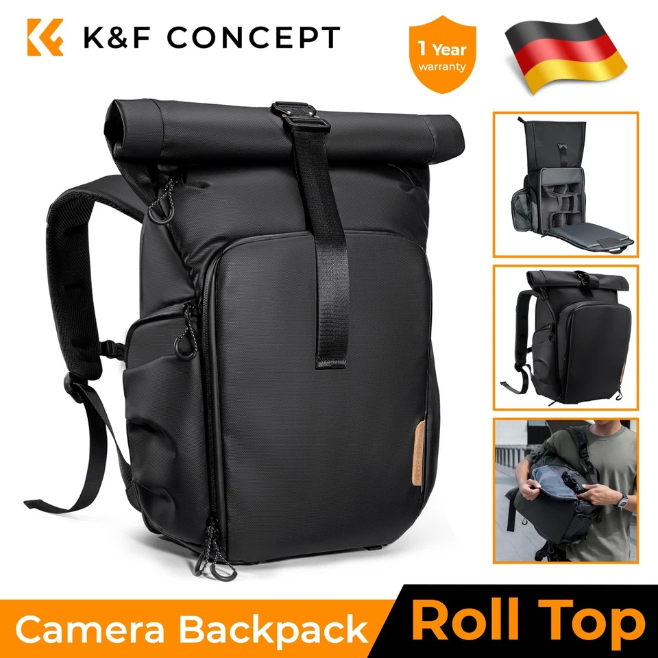 K&F CONCEPT Fotorucksack Kamera Tasche viel Platz für Kamera Trekking-Rucksack - Bild 1 von 4