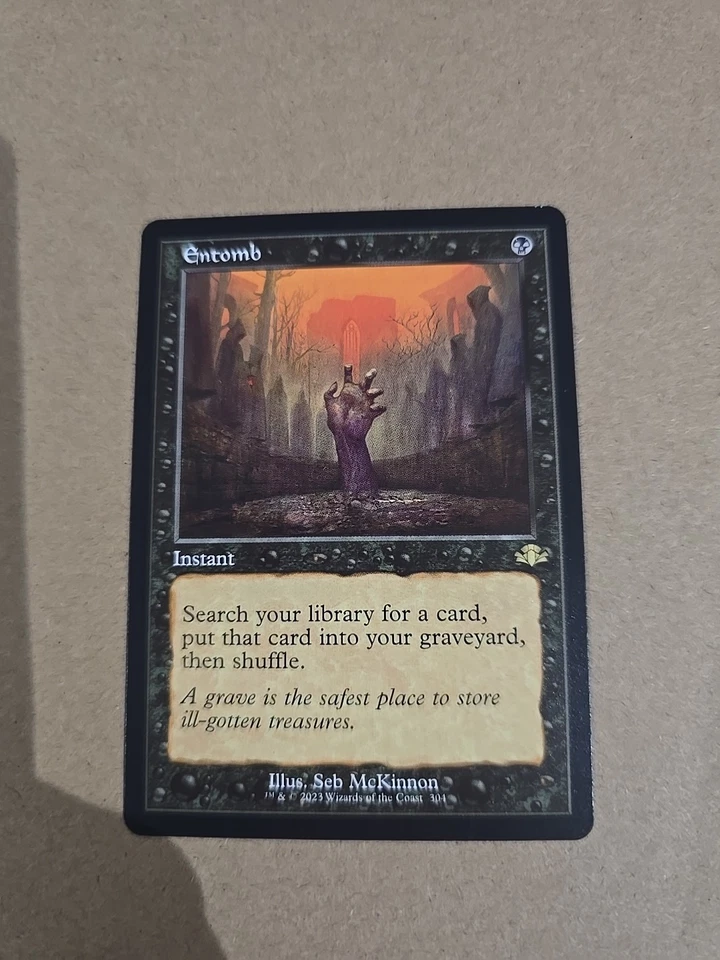 Entomb (Retro Frame) Regular Rare Dominaria Remastered Card #304 - Image 1 of 2