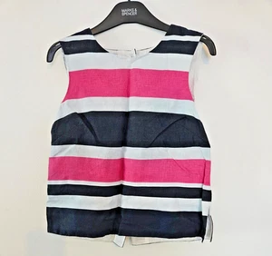 HOBBS LADIES STRIPED BUTTONED BACK TOP SIZE 8. BRAND NEW - Picture 1 of 2