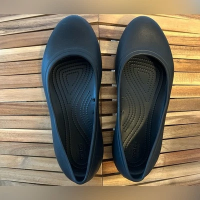 Crocs Women’s at Work Kadee Black Flat Size 10 Slip On Comfortable - Image 1 of 4
