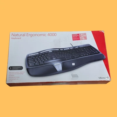 🎯  Microsoft Natural Ergonomic Keyboard  Tastatur 4000 sehr gut –  (QWERTZ) - Bild 1 von 4