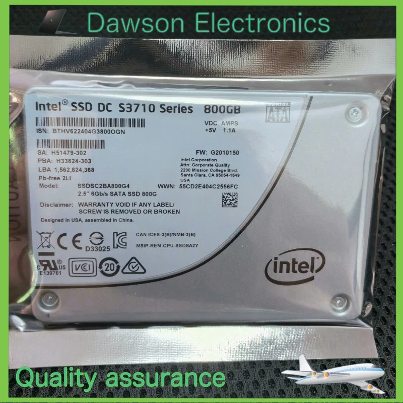 800GB DC Intel S3710 Series SSDSC2BA800G4 2.5" SATA 6Gb/s Enterprise SSD - Image 1 of 4