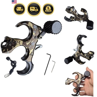 Archery Bow Release Aid with Wrist Straps Adjustable Thumb Lock Aluminum - Image 1 of 4