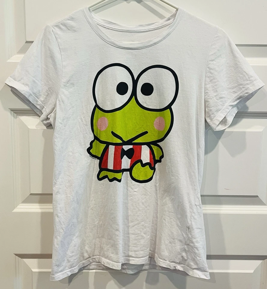Kid’s Sanrio Hello Kitty And Friends Keroppi White Short Sleeve T-Shirt Size S - Image 1 of 3