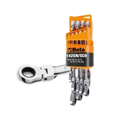 Beta 142SN/SC9 Serie di 9 Chiavi combinate a cricchetto snodate - 001420259 - Immagine 1 di 4