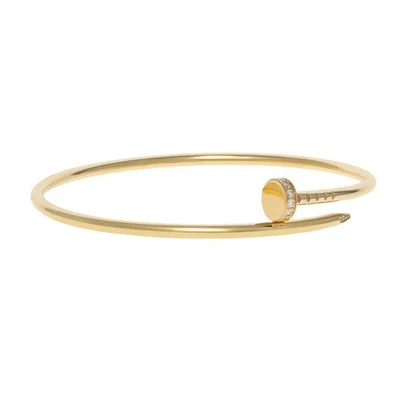 Pulsera Cartier Oro Amarillo 18k Diamante Juste Un Clou Modelo Pequeño Talla 18 Foto 1 de 4