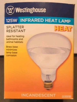 Westinghouse 03918 Infrared Heat Lamp 125W E26 - Genuine OEM  - Image 1 of 2
