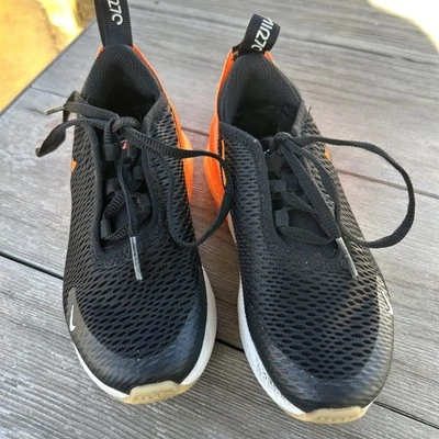 Kids Nike Air Max 270 AO2372 037 Black/ Total Orange Kids Sz 11.5 C — 第 1/4 张图片