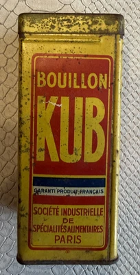 Ancienne boîte Bouillon KUB – Publicité vintage – Métal lithographié – 1930-50 - Photo 1/3