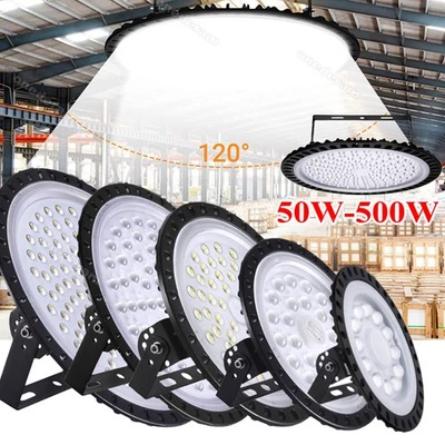 LED High Bay Lights UFO 500W 300W 200W 100W 50W Warehouse Led Shop Light Fixture - Image 1 of 4