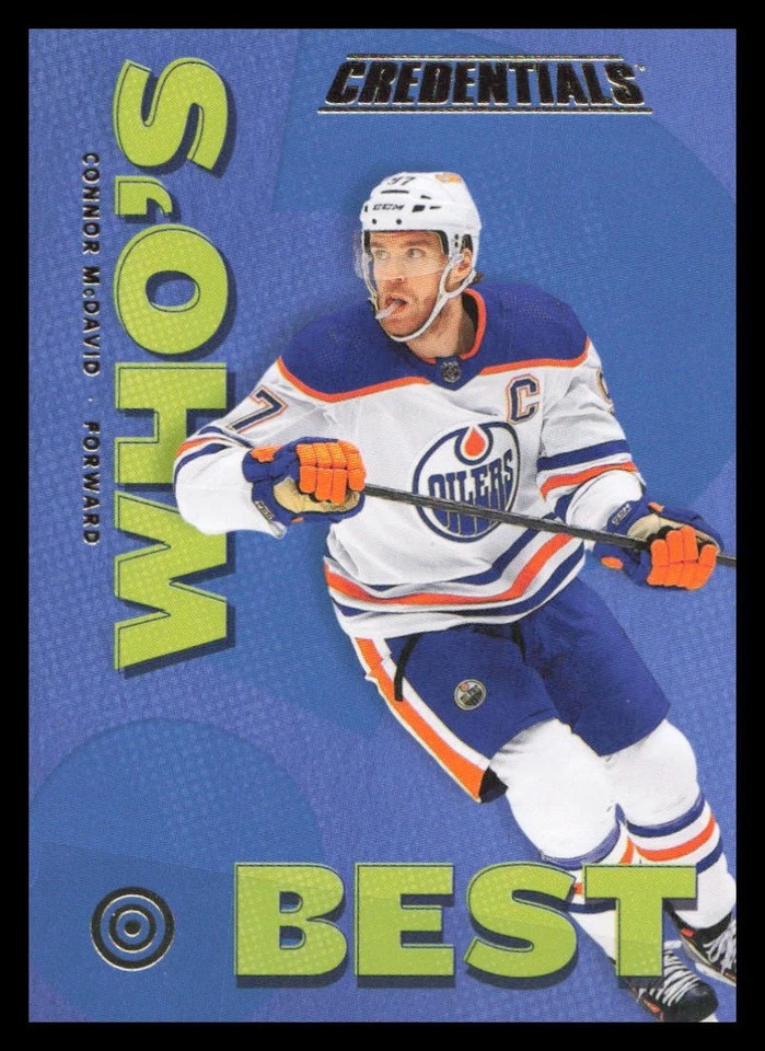 2023-24 Upper Deck Credentials #WB-CM Connor McDavid Who's Best? - Image 1 of 2