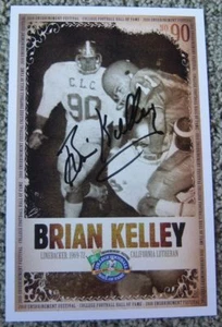 BRIAN KELLEY AUTOGRAPH COLLEGE FOOTBALL HOF CARD - Picture 1 of 1